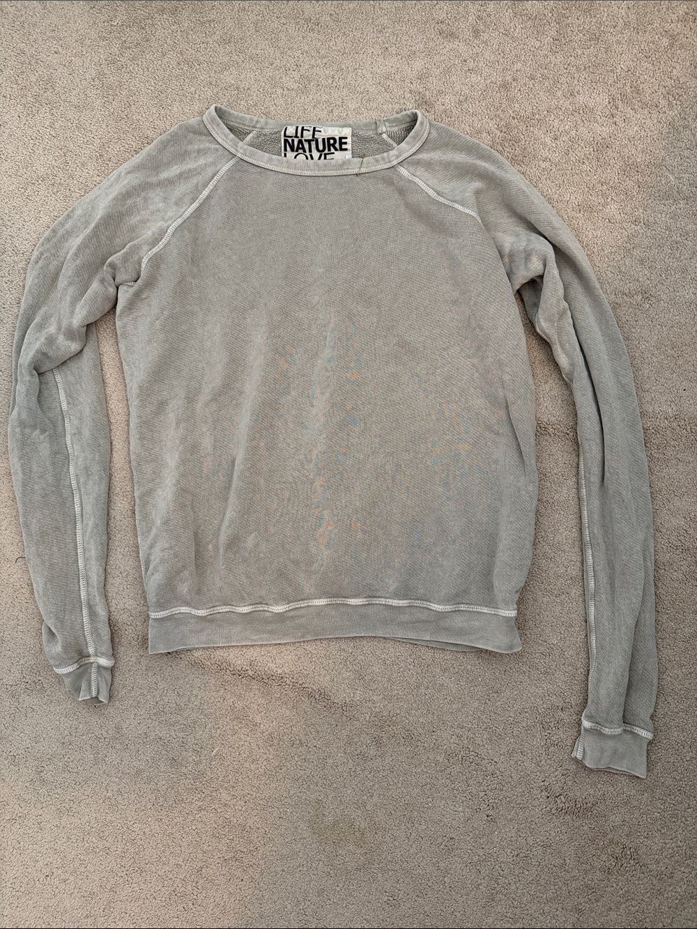 Free city New Small Light Sage Crewneck Sweater